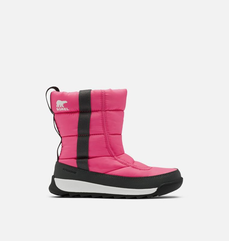 Kids Snow Boots Pink/Black - Sorel Childrens Whitney™ II Puffy Mid - 609814-ENC